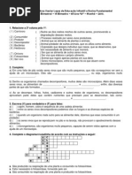 Ciências - 6º Ano - 2013