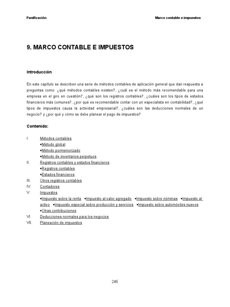 Cap 09 | PDF | Contabilidad | Impuesto sobre la renta
