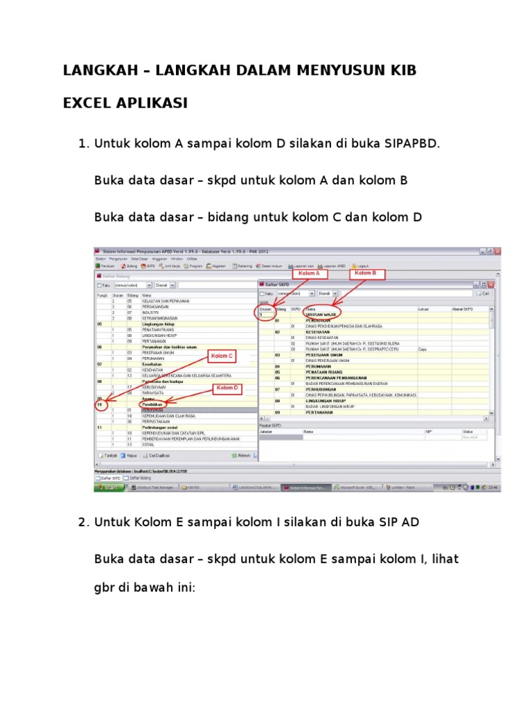 Panduan Lengkap Pengisian KIB Excel | PDF