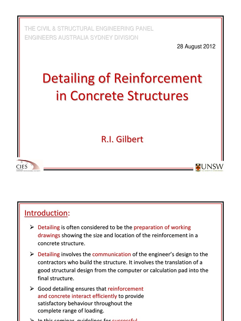 Detailing of Reinforcement in Concrete Structures 28 Aug 2012 | PDF