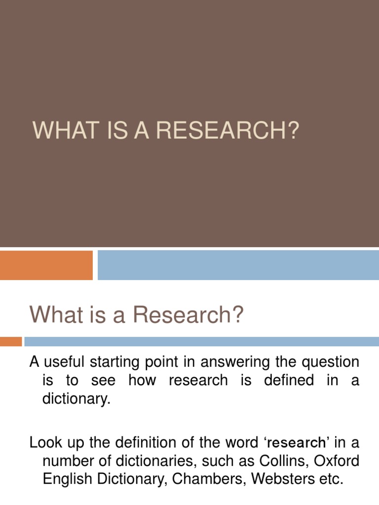 Lecture 1 What Is Research | PDF | Scientific Method | Concept