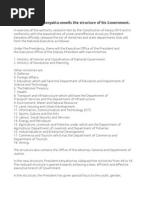 Download President Uhuru Kenyatta - Government Structure by State House Kenya SN136685602 doc pdf