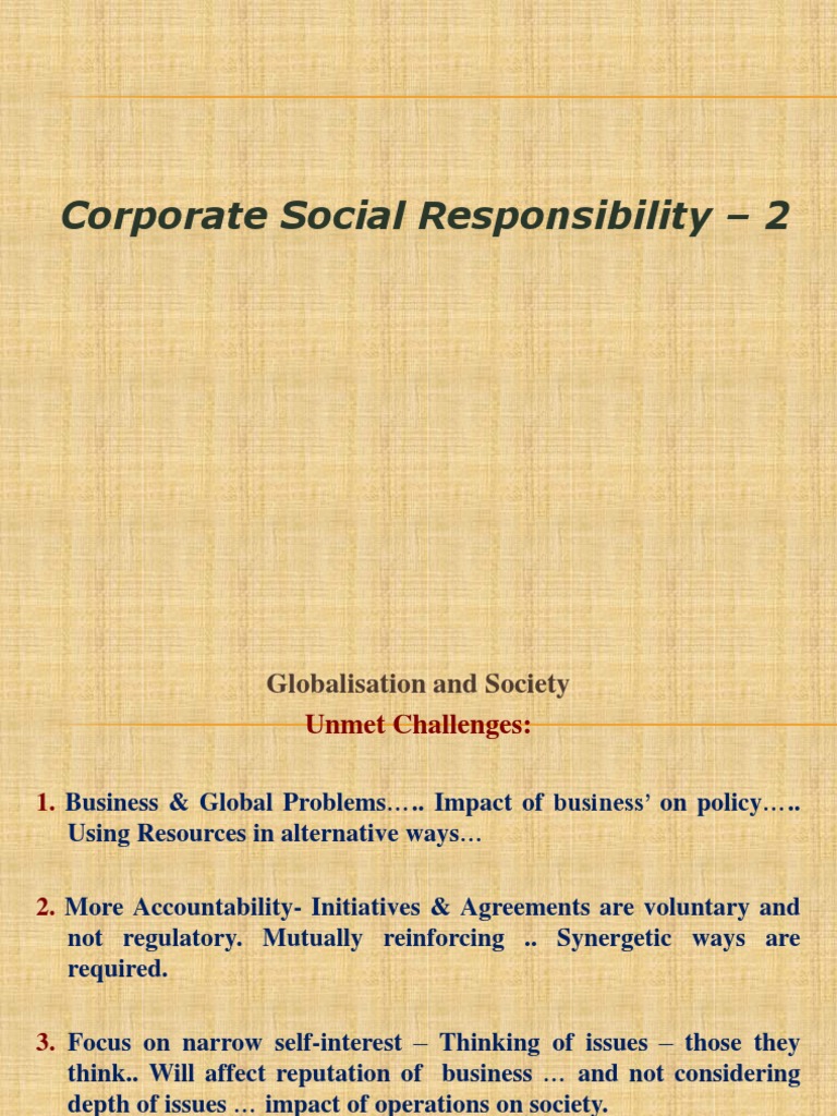 Corporate Social Responsibility - 2 | PDF