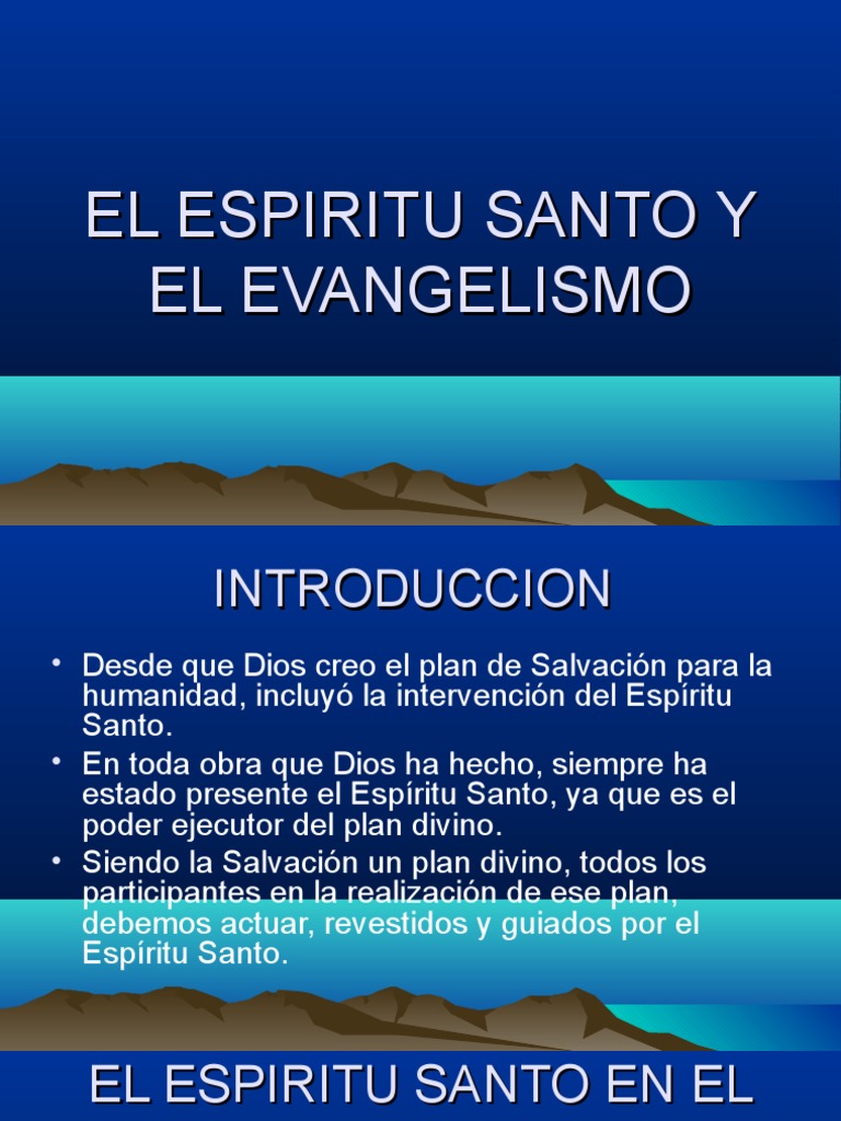 El Espíritu Santo en el Evangelismo | PDF | espíritu Santo | Jesús