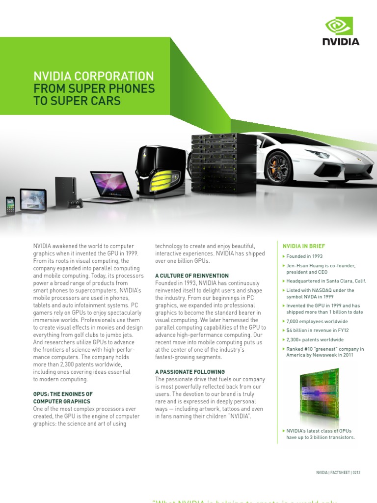 NVDA 2012CompanyBackgrounder FINAL | PDF | Graphics Processing Unit ...