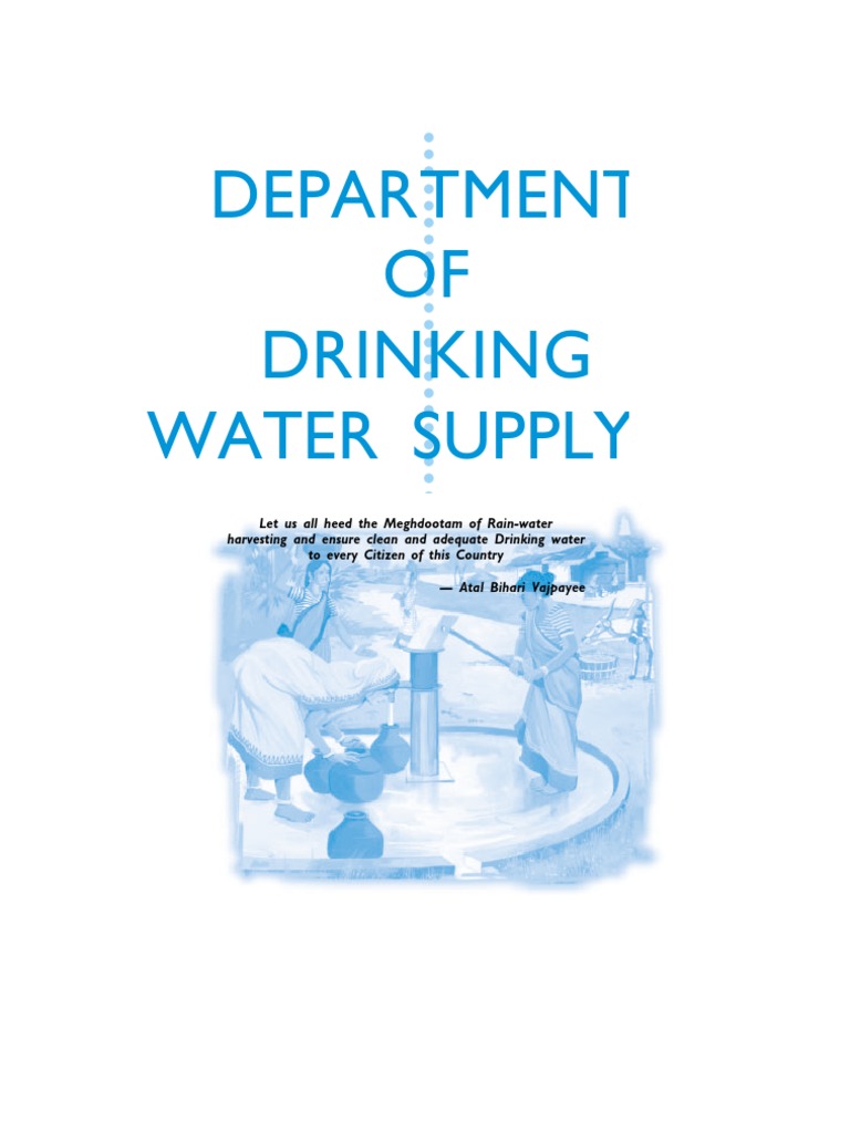 Department OF Drinking Water Supply PDF Water Supply Drinking Water