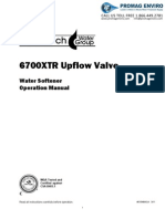 Water Softeners Residential 6700XTR Upflow Valve Softeners Canadian ENGLISH Manual