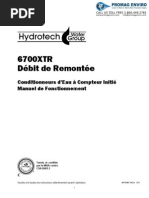 Water Softeners Residential 6700XTR Upflow Valve Softeners Canadian FRENCH Manual