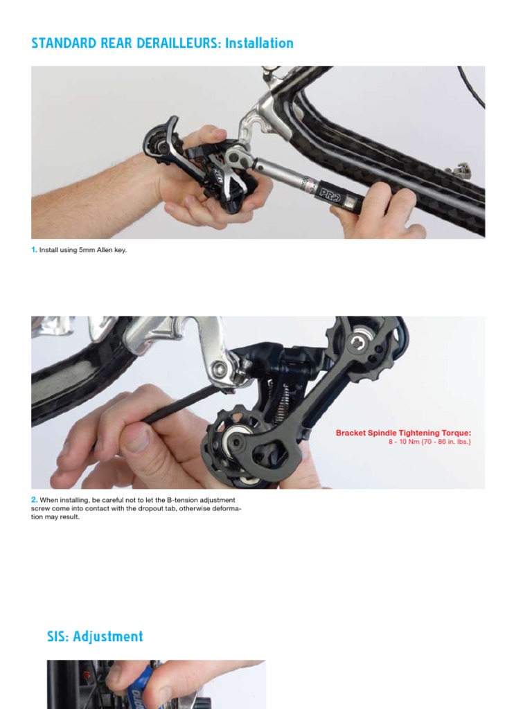 13) Rear Derailleur Installation PDF Road Vehicles Mechanical