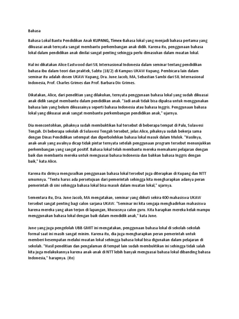 Identifikasi Bahasa Kupang Afrodita Indayana