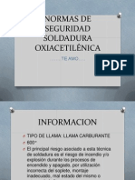 NORMAS DE SEGURIDAD SOLD ADURA OXIACETILÉNICA