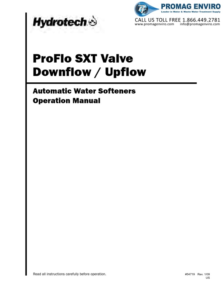 Water Softeners Residential ProFloSXT Downflow Upflow Valve Softeners