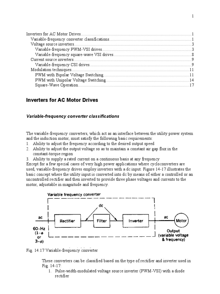 Inverters for AC Motor Drives Explained | PDF | Power Inverter | Rectifier