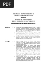 Download Permenkes No 7412008 STANDAR PELAYANAN MINIMAL BIDANG KESEHATAN DI KABUPATENKOTA by sutopo patriajati SN13671726 doc pdf