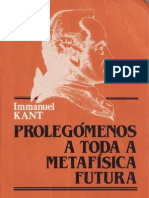 Kant Prolegomenos a Toda a Metafisica Futura
