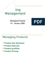 Marketing Management: Managing Products 14 January 2009