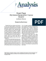 Parent Power: Why National Standards Won't Improve Education, Cato Policy Analysis No. 396