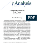Reforming The Federal Tax Policy Process, Cato Policy Analysis No. 463