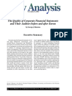 The Quality of Corporate Financial Statements and Their Auditors Before and After Enron, Cato Policy Analysis No. 497