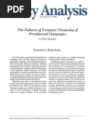 The Failures of Taxpayer Financing of Presidential Campaigns, Cato Policy Analysis No. 500