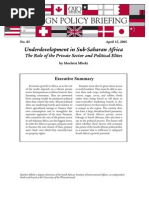 Download     Underdevelopment in Sub-Saharan Africa The Role of the Private Sector and Political Elites Cato Foreign Policy Briefing No 85   by Cato Institute SN13673253 doc pdf