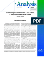 Controlling Unconstitutional Class Actions: A Blueprint For Future Lawsuit Reform, Cato Policy Analysis No. 546