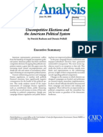 Uncompetitive Elections and The American Political System, Cato Policy Analysis No. 547