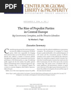 Download     The Rise of Populist Parties in Central Europe Big Government Corruption and the Threat to Liberalism Cato Development Policy Analysis No 1   by Cato Institute SN13673493 doc pdf