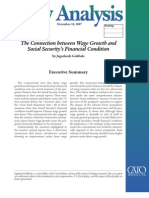 The Connection Between Wage Growth and Social Security's Financial Condition, Cato Policy Analysis No. 607