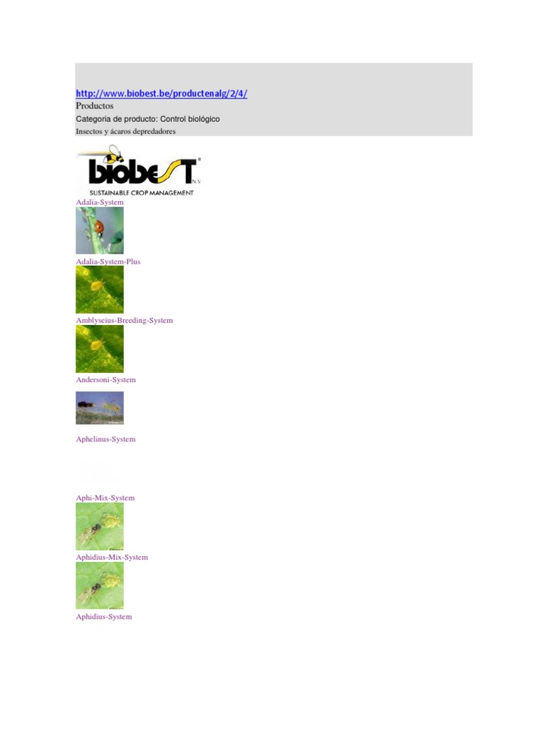 Biocontrol Products for Pest Management | PDF