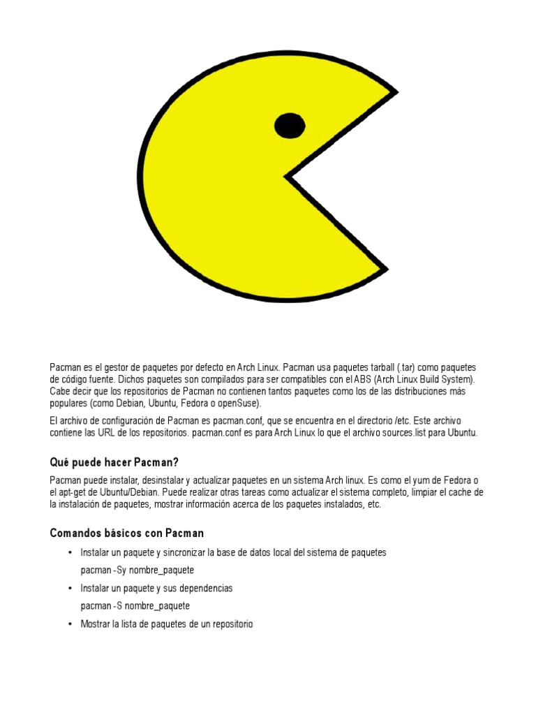 Pacman Comandos Basicos | PDF | Software del sistema | Distribución de ...