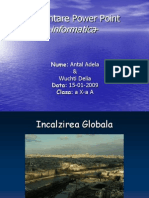 Prezentare Power Point - Incalzirea Globala