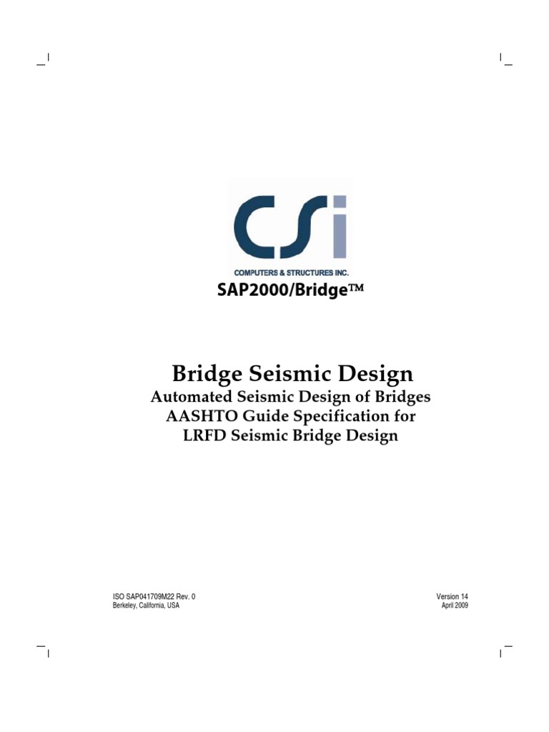 Bridge Seismic Design According Sap 2000 | PDF | Deep Foundation ...
