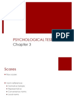 Psychological Testing Chapter 3: Scores, Theory of Mind, Revisions