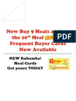 NEW Rubamba! Meal Cards Get Yours TODAY: A A A A A A A A A