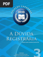 Coleção Cadernos IRIB nº 3 - A Dúvida Registrária
