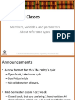 Objects and Classes: Members, Variables, and Parameters About Reference Types