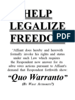 Original Writ of Demand to Show Quo Warranto
