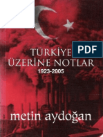 Metin Aydoğan - Türkiye Üzerine Notlar 1923 - 2005