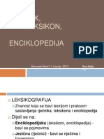 Rječnik, Leksikon, Enciklopedija