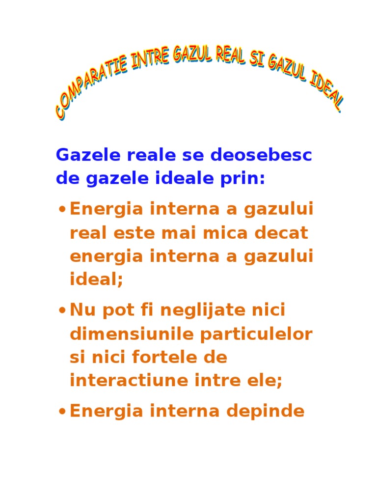 Comparatie Intre Gazul Real Si Gazul Ideal | PDF