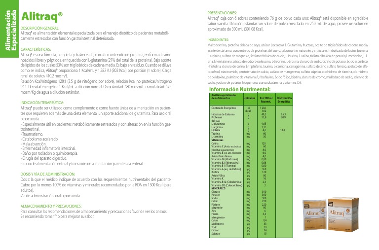Alitraq | PDF | Nutrientes esenciales | Biofísica Molecular
