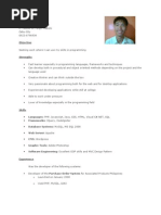 Edward Benedict Ursal - Resume