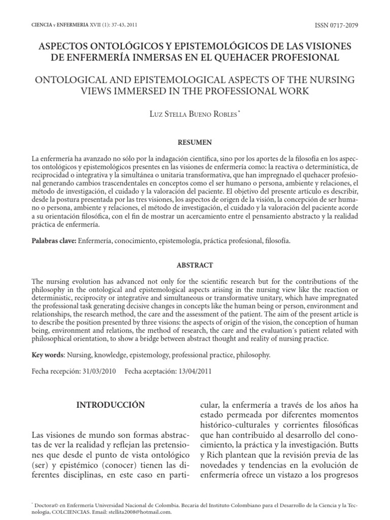 Ontologia de Enfermeria Conocimiento Enfermería