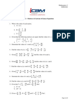 Topic 2 - Matrices & Systems of Linear Equations
