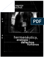 Beuchot Mauricio, Hermeneutica Analogia y Derechos Humanos