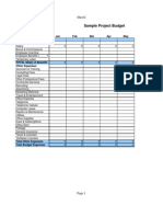 Project Management Budget Template