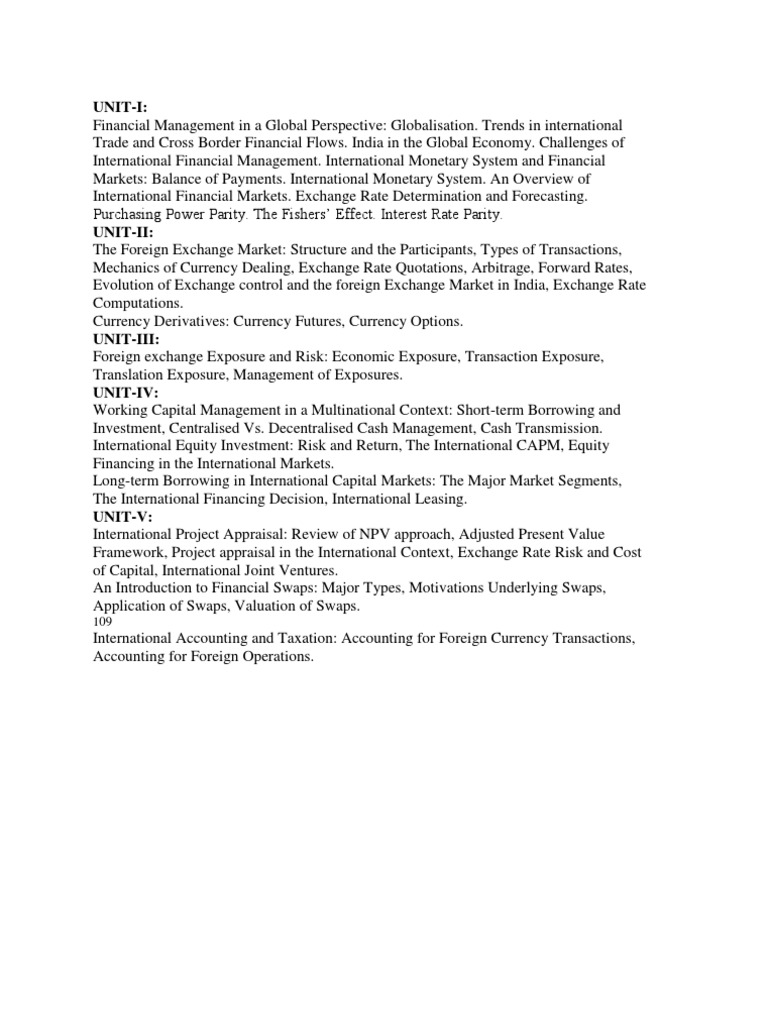 Unit I | PDF | Finance & Money Management | Politics