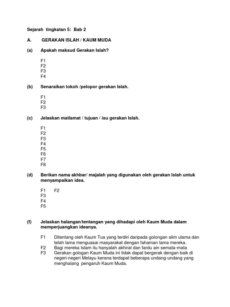 Sejarah Tingkatan 5 Pdf