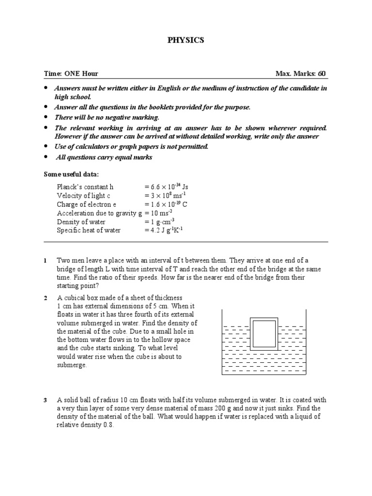Physics IIT JEE | PDF